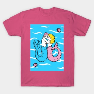 Hand Drawn Mermaid Love T-Shirt